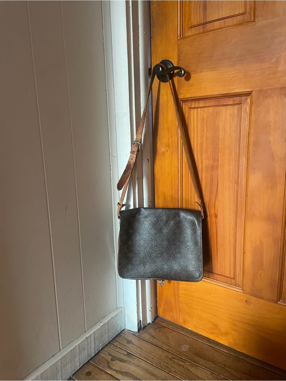 Louis Vuitton Monogram Crossbody Bag in Brown and Tan - Picture 2 of 10